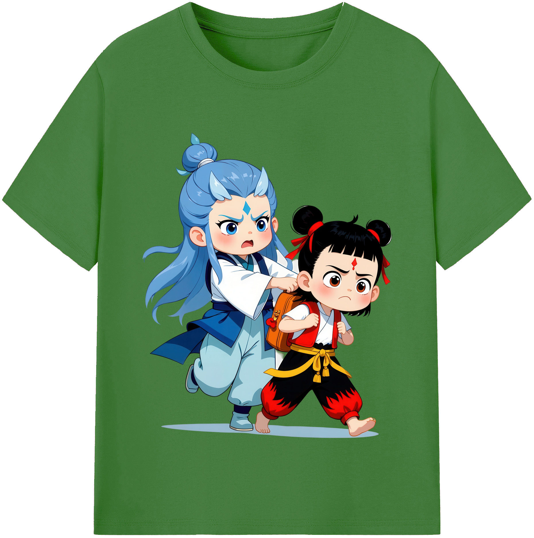 （画像用） Ne Zha 2 ナタ 魔童の大暴れ レディースカジュアルプリントTシャツ（綿100％）